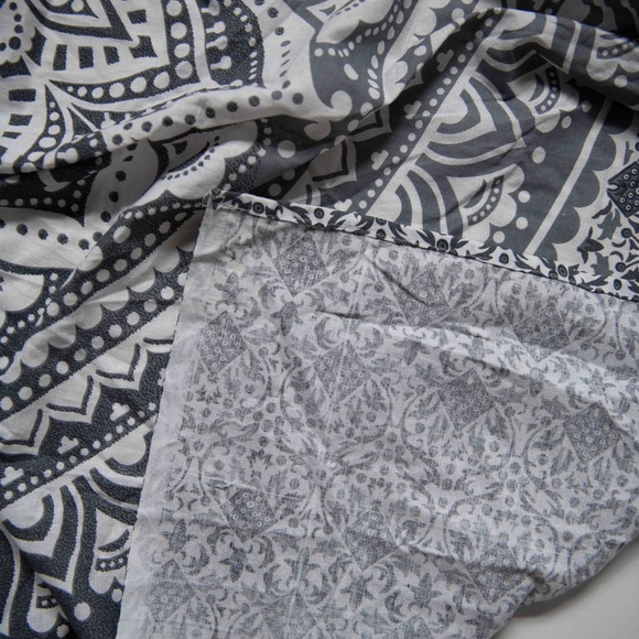 Floral Mandala Print Boho Tapestry Wall Hanging - Picture 8 of 9